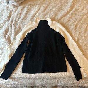 DKNY block color turtleneck sweater